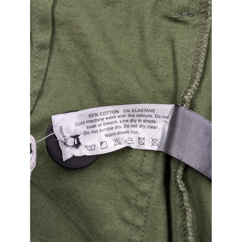 Black Milk Pants Womens 8 Green Jogger Belted Adjustable Hem Strap Utility - Picture 3 of 6